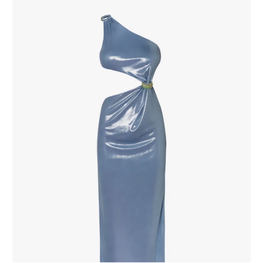 Baobab Collection Sky Blue One-Shoulder Cutout Maxi Dress - Picture 2 of 4